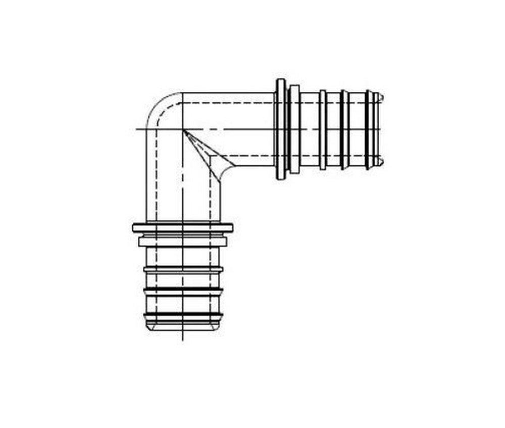 REHAU Plastic PEX Everloc+ 90&deg; Elbow 