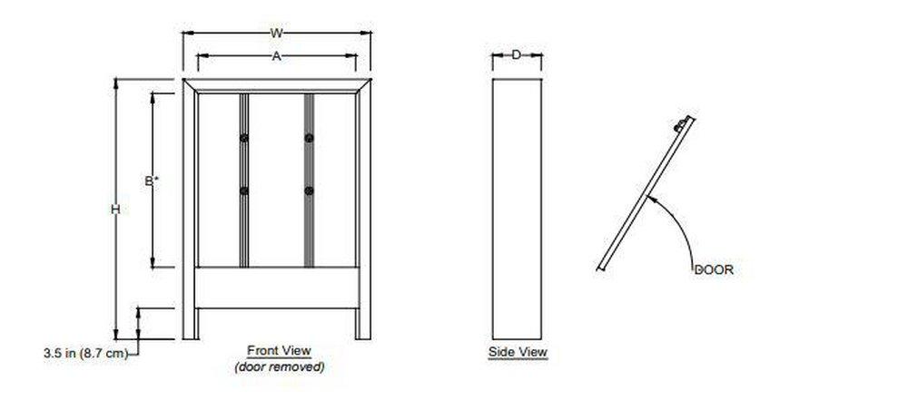 REHAU White 19 in. Manifold Cabinet Galvanized Steel Surface Mount in White 