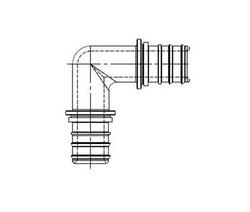 1 in. Plastic PEX Everloc+ 90&deg; Elbow