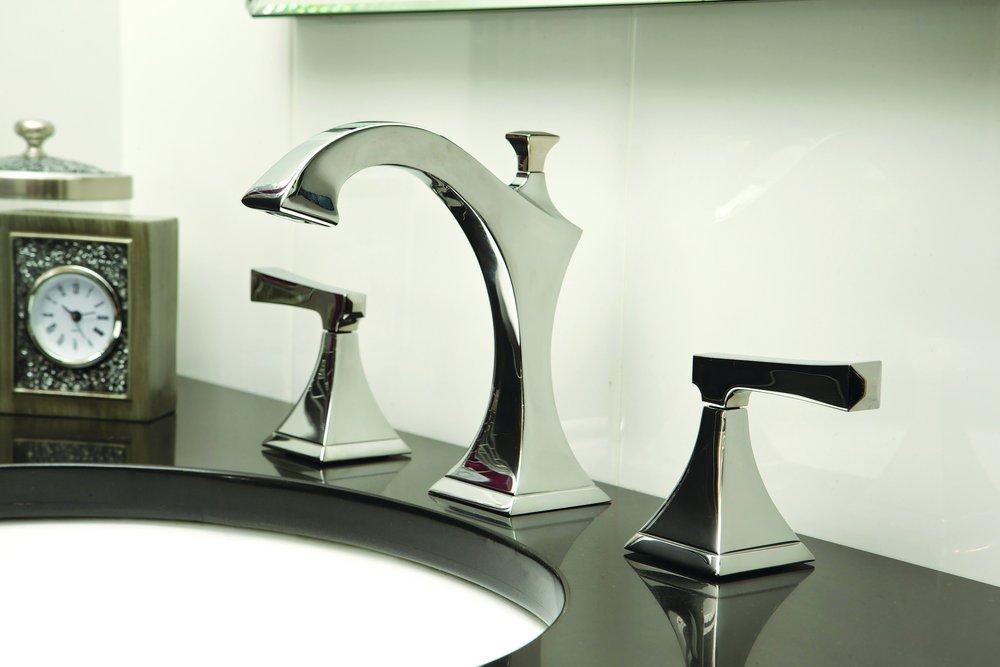 Newport Brass Polished Chrome Two Handle Widespread Bathroom Sink Faucet 