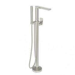 Single Lever Handle Floor Mount Filler in Polished Nickel - Natural Trim Only