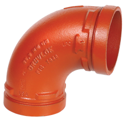 4 in. Grooved 90 Degree 1000 psi Rust Inhibiting Painted Ductile Iron Elbow