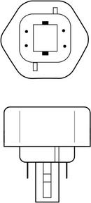 Sylvania T4 Compact Fluorescent Light Bulb with GX24q-3 Base 