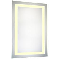 24 x 40 in. Lighted Wall Rectangular Mirror with Integrated LED in Glossy White