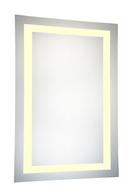 Elegant Lighting Glossy White Lighted Wall Rectangular Mirror with Integrated LED in Glossy White 