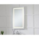 Elegant Lighting Glossy White Lighted Wall Rectangular Mirror with Integrated LED in Glossy White 