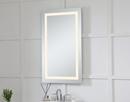 Elegant Lighting Glossy White Lighted Wall Rectangular Mirror with Integrated LED in Glossy White 