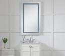 Elegant Lighting Glossy White Lighted Wall Rectangular Mirror with Integrated LED in Glossy White 