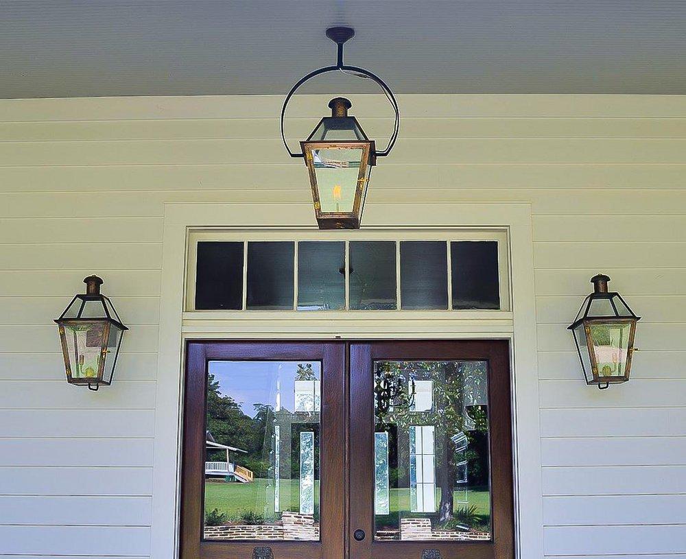 The Coppersmith Antique Copper 18 in. 60W 2-Light Outdoor Wall Lantern 