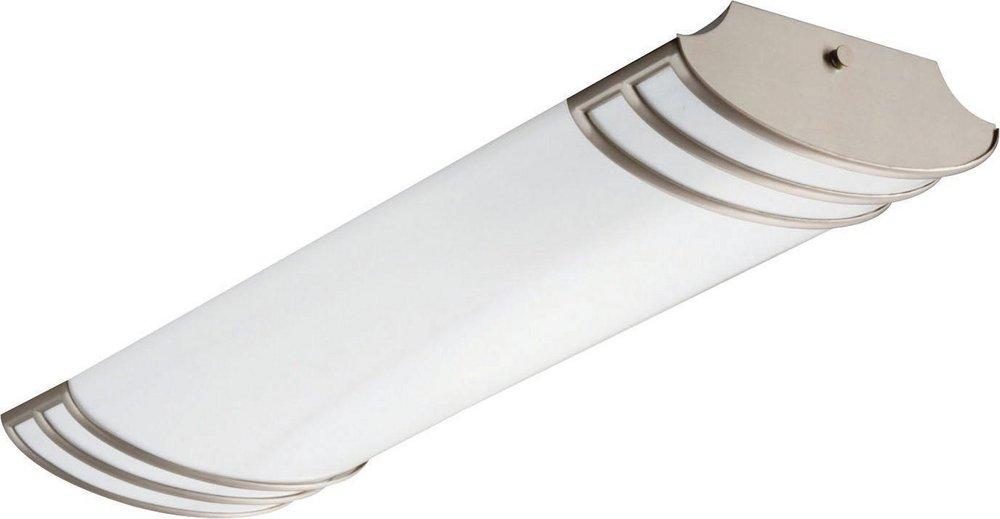 Lithonia Lighting Brushed Nickel 34W 2-Light Fluorescent T8 Linear Ceiling Fixture in Brushed Nickel 