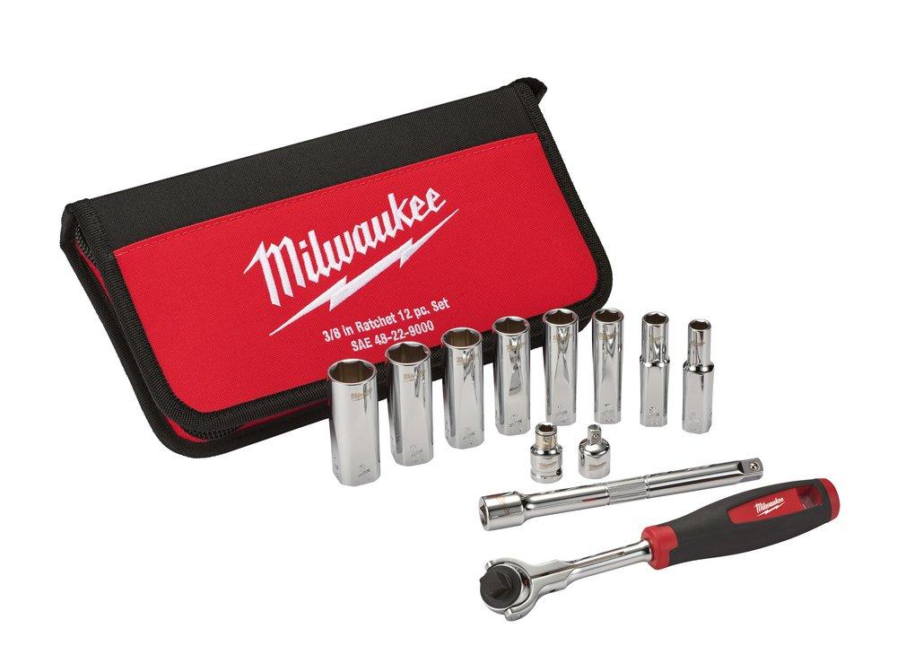 Milwaukee® Silver 3/8 in. Drive SAE Socket Set 