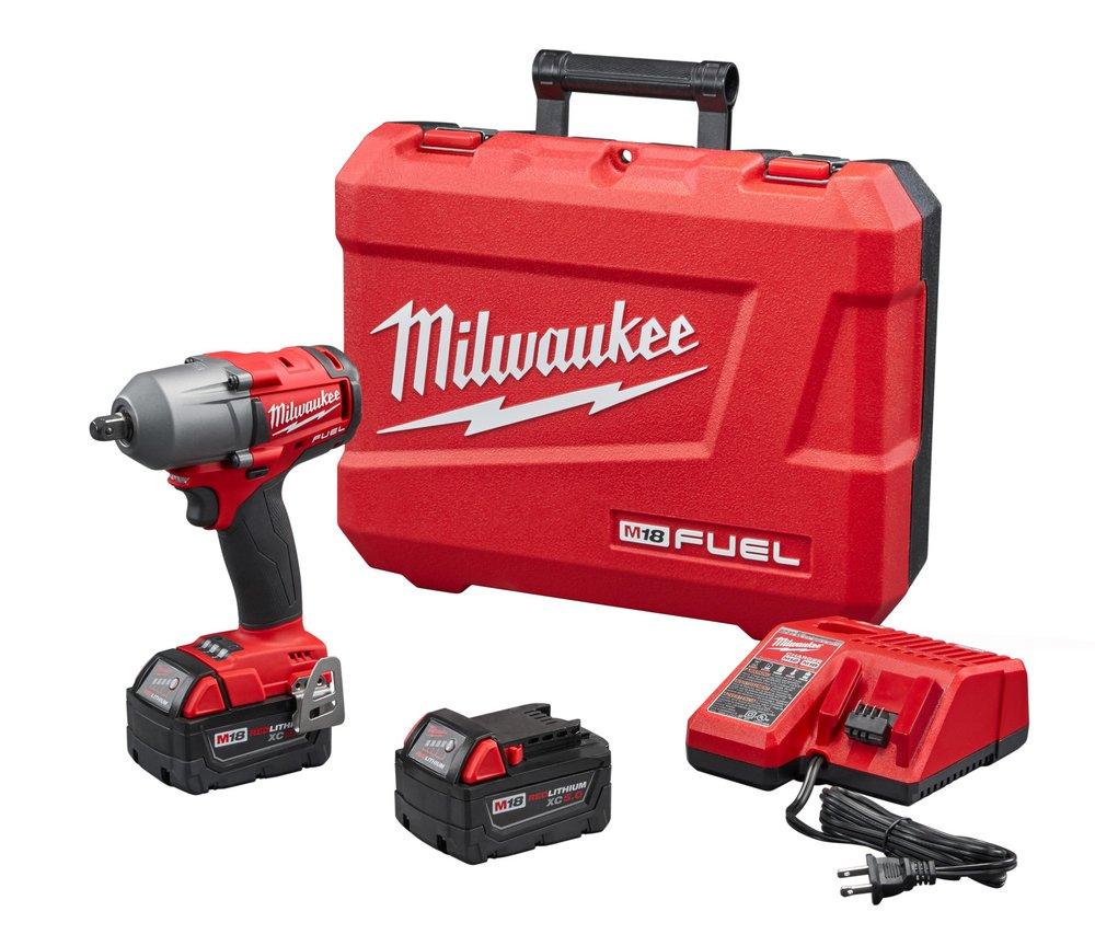 Milwaukee&reg; Red Mid-Torque Impact Wrench with Pin Detent Kit 