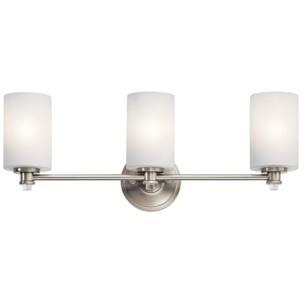 Kichler Lighting Brushed Nickel 100W 3-Light Medium E-26 LED Bath Light 