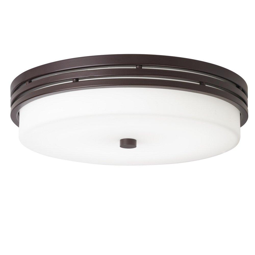 Kichler Lighting Olde Bronze 14 in. 22W 1-Light Integrated LED Flush Mount Ceiling Fixture 