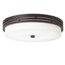 14 in. 22W 1-Light Integrated LED Flush Mount Ceiling Fixture in Olde Bronze