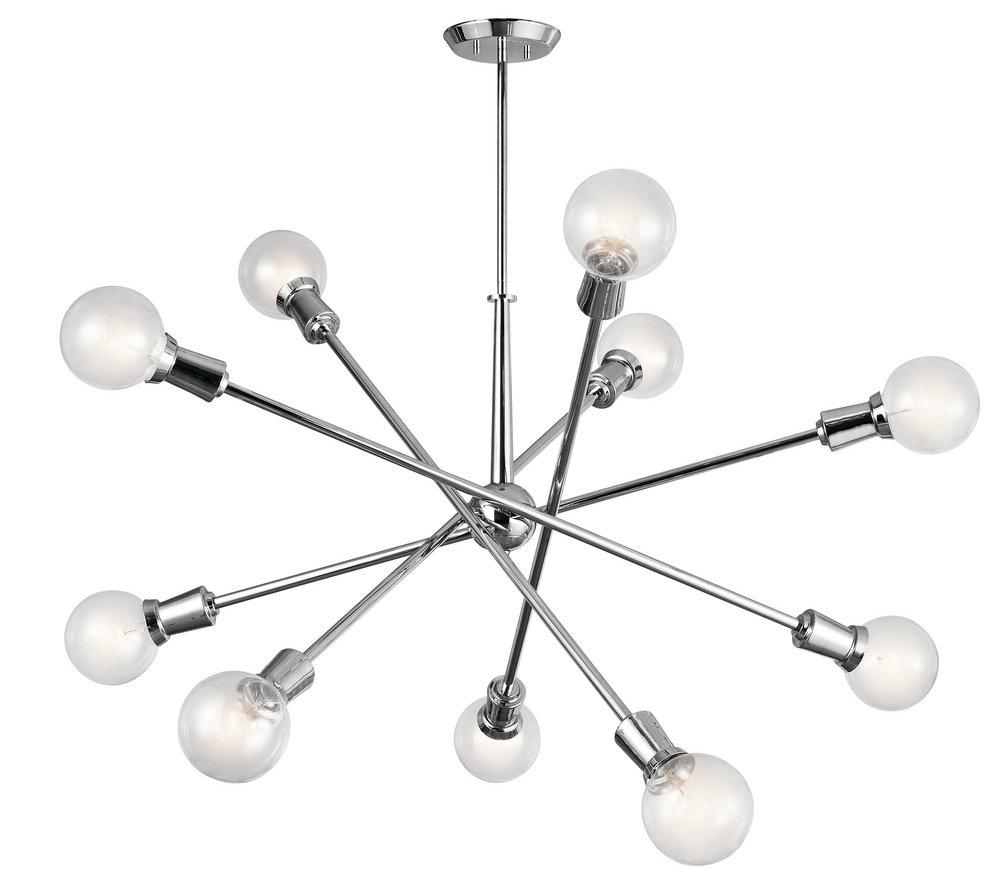Kichler Lighting Chrome 49 in. 10-Light Large Chandelier 