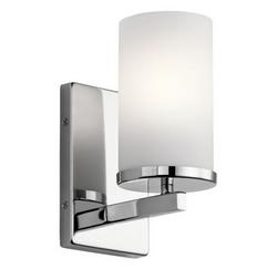 30W 1-Light Wall Sconce in Polished Chrome
