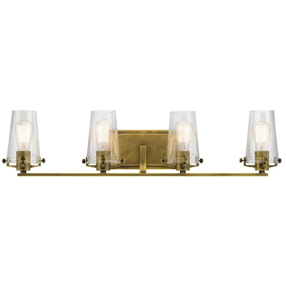 Kichler Lighting Natural Brass 100W 4-Light Medium E-26 Bath Light 