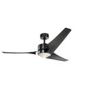 17W 3-Blade LED Ceiling Fan with 60 in. Blade Span in Satin Black