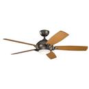 17W 5-Blade LED Ceiling Fan with 54 in. Blade Span in Olde Bronze