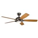 Kichler Lighting Olde Bronze 17W 5-Blade LED Ceiling Fan with 54 in. Blade Span 
