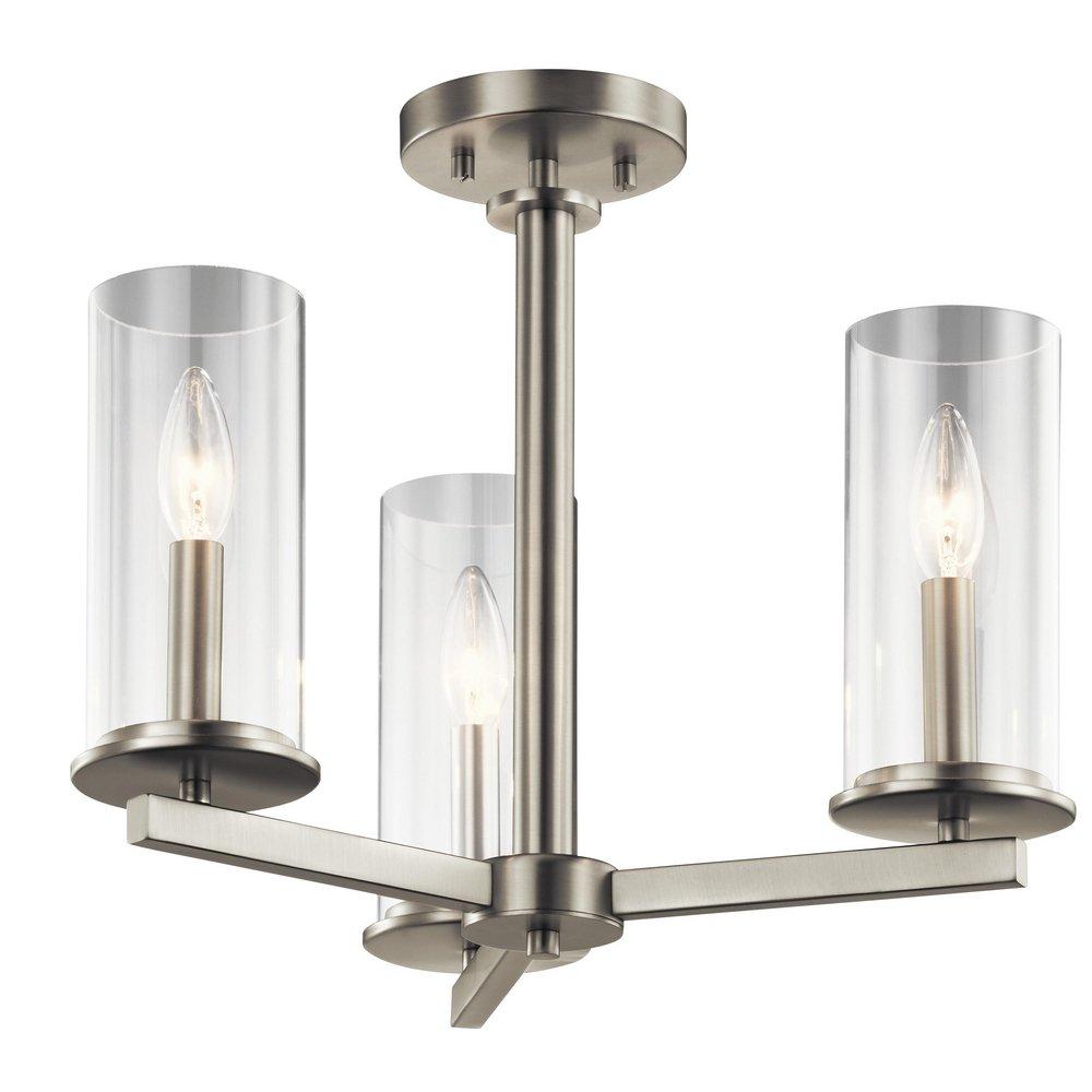 Kichler Lighting Brushed Nickel 60W 3-Light Chandelier 