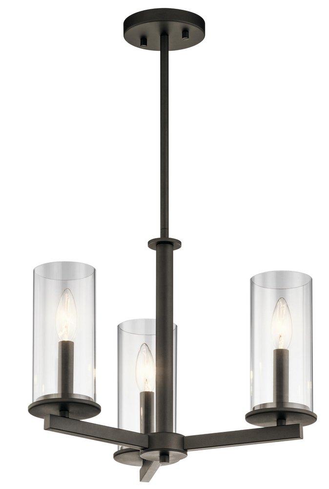 Kichler Lighting Olde Bronze 60W 3-Light Chandelier 