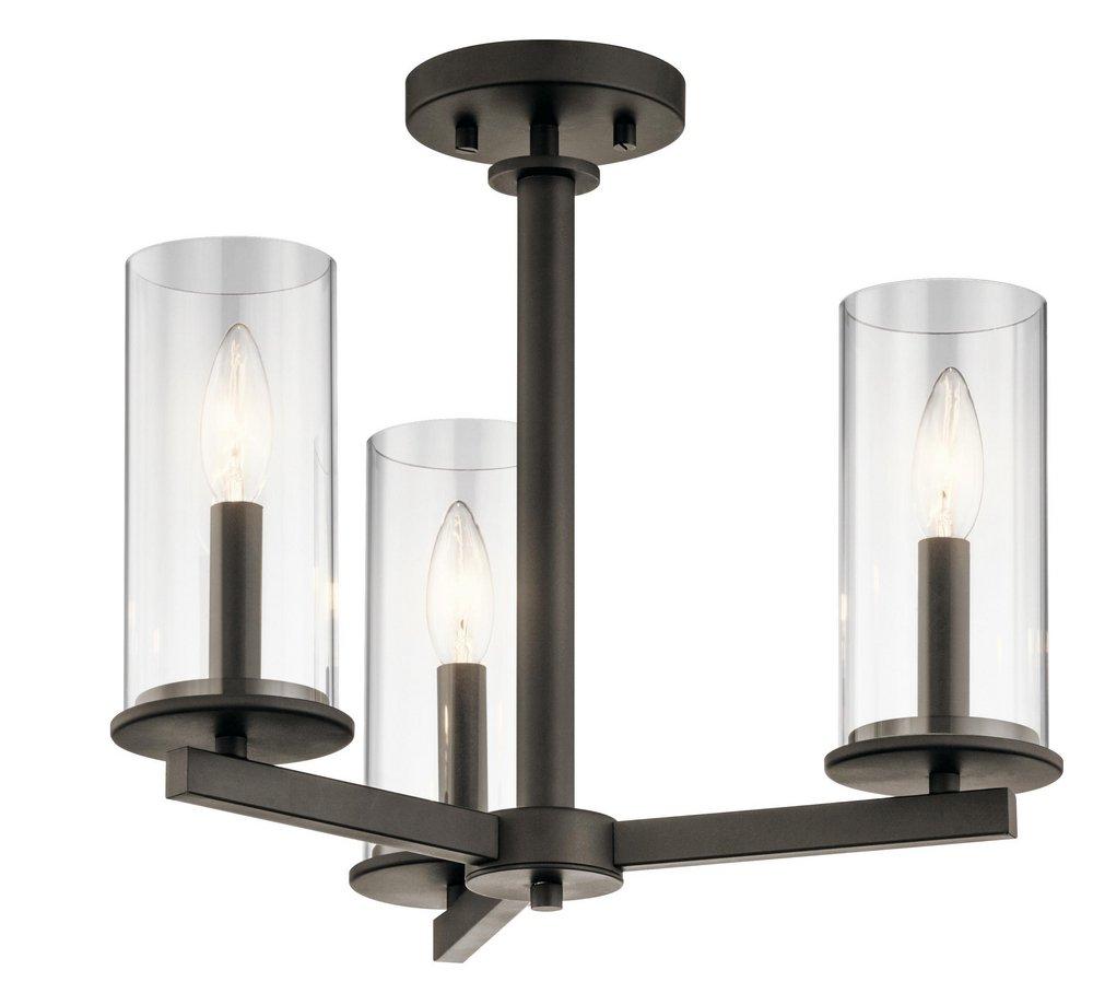 Kichler Lighting Olde Bronze 60W 3-Light Chandelier 