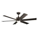 31W 6-Blade Ceiling Fan with 60 in. Blade Span in Olde Bronze