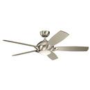 17W 5-Blade Ceiling Fan with 54 in. Blade Span in Brushed Stainless Steel