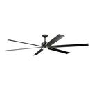 17W 6-Blade LED Ceiling Fan with 96 in. Blade Span in Satin Black