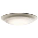 15W 1-Light Flush Mount Ceiling Fixture in Brushed Nickel