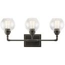Kichler Lighting Olde Bronze 60W 3-Light Bath Light with Clear Seeded Glass 
