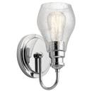 1-Light 60W Medium E-26 Incandescent Wall Sconce in Polished Chrome