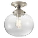 Kichler Lighting Brushed Nickel 60W 1-Light Semi-Flush Mount Ceiling Light 