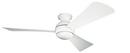 Kichler Lighting Matte White 74W 3-Blade Ceiling Fan with 54 in. Blade Span and 1-Light 