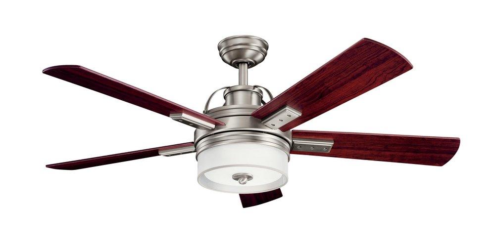 Kichler Lighting Antique Pewter 17W 5-Blade Ceiling Fan with 52 in. Blade Span 