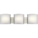 144W 3-Light Integrated LED Vanity Fixture in Brushed Nickel