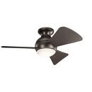 67W 3-Blade LED Ceiling Fan with 34 in. Blade Span in Olde Bronze