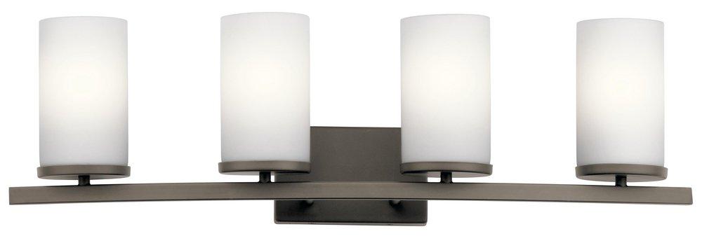 Kichler Lighting Olde Bronze 30W 4-Light Vanity Fixture with Satin Etched Cased Opal Glass 