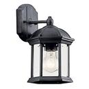 100W 1-Light LED Outdoor Wall Sconce in Black