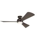 74W 3-Blade LED Ceiling Fan with 54 in. Blade Span in Olde Bronze