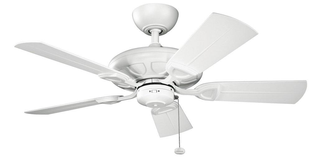 Kichler Lighting Matte White 48W 5-Blade Ceiling Fan with 42 in. Blade Span 