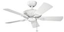 Kichler Lighting Matte White 48W 5-Blade Ceiling Fan with 42 in. Blade Span 