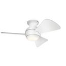 67W 3-Blade Ceiling Fan in Matte White