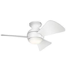 67W 3-Blade Ceiling Fan in Matte White