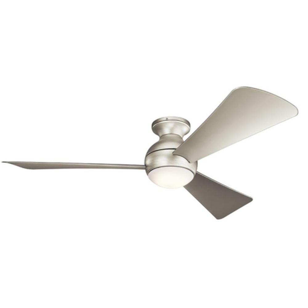 Kichler Lighting Brushed Nickel 74W 3-Blade LED Ceiling Fan with 54 in. Blade Span 