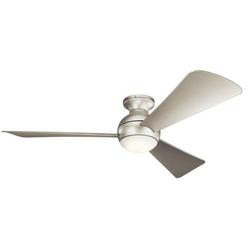 74W 3-Blade LED Ceiling Fan with 54 in. Blade Span in Brushed Nickel