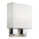 16W 1-Light Integrated LED Wall Sconce in Brushed Nickel with Polished Chrome