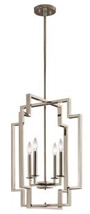 Kichler Lighting Polished Nickel 25 in. Foyer 4-Light Pendant 